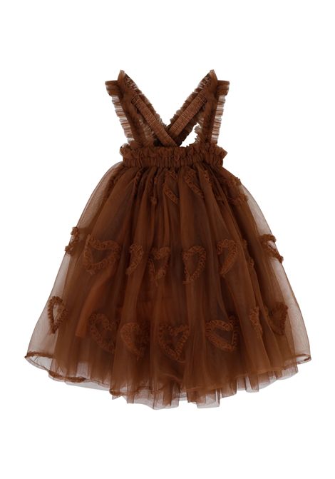 Abito con ricamo BAJE STUDIO KIDS | BA0SS26117BROWN COCONUT